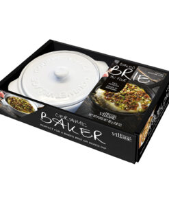 Matte White Ceramic Brie Baker 