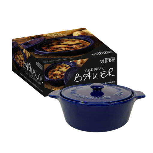 Navy Blue Ceramic Baker