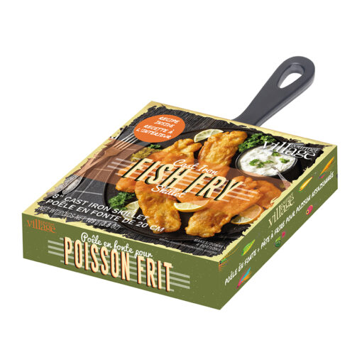 Poêle en fonte pour poisson frit