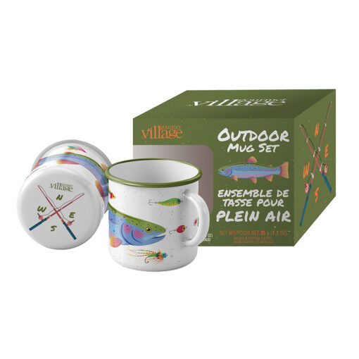 Outdoor Fish Enamel Mug Set